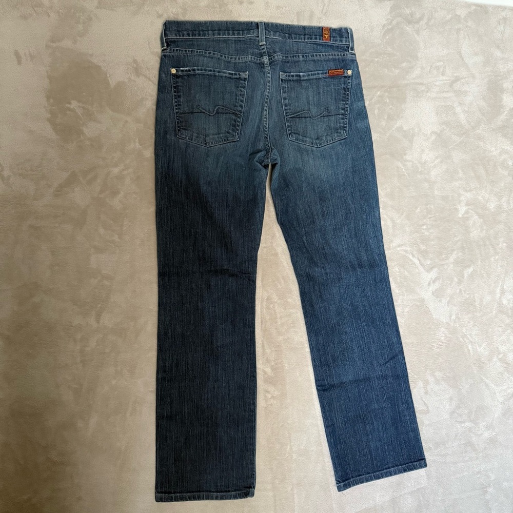7 For All Mankind Bootcut Jeans Women Size 32 Medium Wash Stretch Denim - Picture 3 of 10